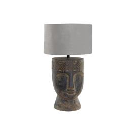 Lâmpada de mesa DKD Home Decor Cinzento Poliéster Resina 220 V 50 W (40 x 40 x 70 cm)