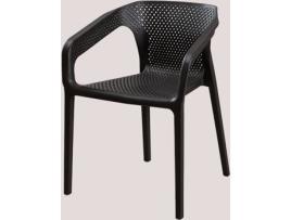 Cadeira de Jardim SKLUM Frida (Preto - Polipropileno - 75x57x56 cm)