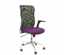 Silla de Oficina Minaya respaldo malla negro asiento bali morado