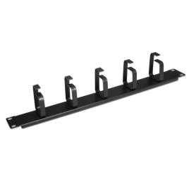 Organizador de Cabos Metálico p/ Rack de 19 (Preto) - 