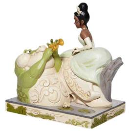 Enesco A Princesa E A Rã Tiana Com A Figura De Crocodilo 19 Cm One Size Green / Yellow / Grey