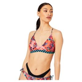 Biquíni Brief Maiô Vintage Tropical L Mixed Print Coral