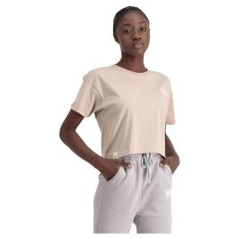 Camiseta De Manga Curta Organics Crop Os S Organic Beige