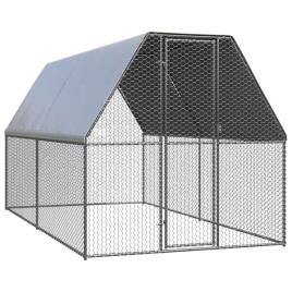 Galinheiro de exterior em aço galvanizado