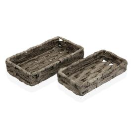 Conjunto de Cestas Cinzento Polietileno (11 x 4 x 20 cm) (2 pcs)