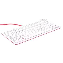 Teclado USB Vermelho/Branco com HUB USB - Raspberry Pi