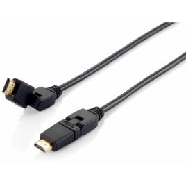Cabo EQUIP HighSpeed swivel HDMI Ethernet 1,0m preto - 119361