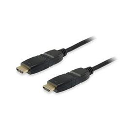 EQUIP - HighSpeed HDMI Cable with Ethernet. black 1.0m. swivel. black