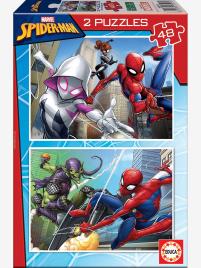 Conjunto de 2 Puzzles  Homem-Aranha (48 Peças)