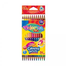 Lápis Cor Triangular 12 Pcs / 24 Cores Colorino