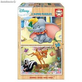 Educa - 2 Puzzles 2X16: Animais da Disney