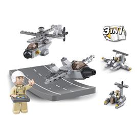 Construção  Army - 3 em 1 Pista com Veículo (Idade Mínima: 6 - 104 Peças)