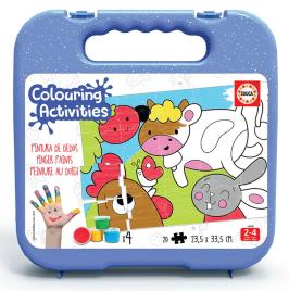 Mala Puzzle 20 peças Animais da Quinta Colouring Activities