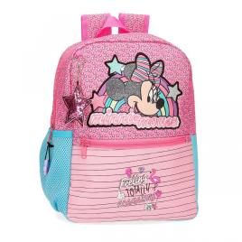 Mochila Pré Escolar adap trolley 32cm Minnie Pink Vibes