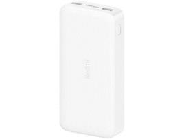 Powerbank Xiaomi Redmi (20000 mAh - 2 USB - 1 MicroUSB - 1 USB-C - Branco)