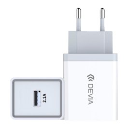 Carregador Smart Series DEVIA USB 5V 2.1A Branco