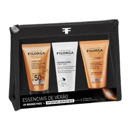 FILORGA ESSENCIAIS DE VERAO UV-BRONZE FACE FLUIDO ANTIENVELHECIMENTO SPF50+ 40 ML COM OFERTA DE SCRU
