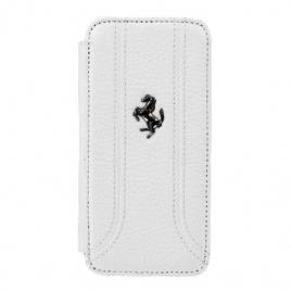 Flip Cover Ferrari iPhone 5 Branco - FEFFFLBKP5F