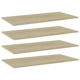Prateleiras Estante 4pcs 80x30x1,5cm Contraplacado Cor Carvalho