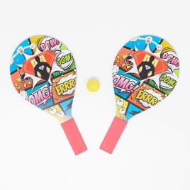 Raquetes Praia Comic - Multicor - Raquetes de Praia