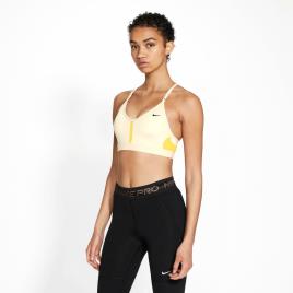 Soutien Desporto Nike Indy - Amarelo - Suporte Baixo Mulher