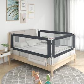 Barra Segurança P/ Cama Infantil Tecido 150x25 cm Cinza-escuro