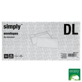 Envelope Comercial, International DL, 110 x 220 mm, Autocolante, Branco