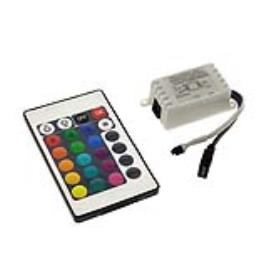 Controlador para tira led rgb dimmer por control remoto ir de 24 botones