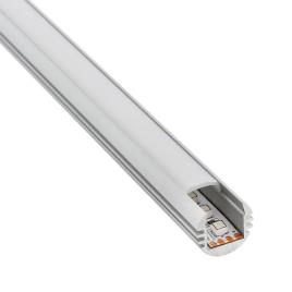 Perfil aluminio round para fitas led 2 metros