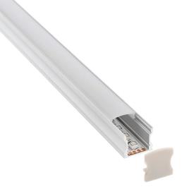 Kit - perfil aluminio harfo para fitas led 2 metros