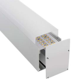 Kit - perfil aluminio norlux para fitas led 1 metro