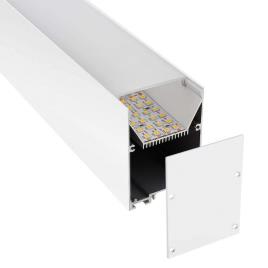 Kit - perfil aluminio serk para fitas led 2 metros branco
