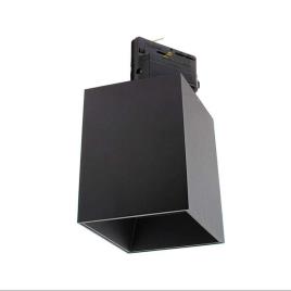 Foco de carril preto prolux reail housing square 110