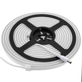 Led neon flex 6x12mm dc12v 120led/m 5m 100w vermelho