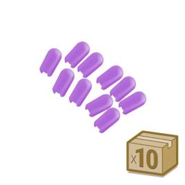 Tampa de neon silicone 6x12mm cor violeta pacote de 10pcs
