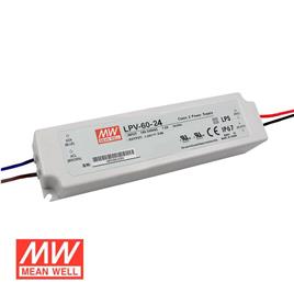 Fonte de alimentação ip67 dc24v/60w/25a mean well lpv-60-24