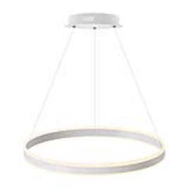 Luminária suspensa ring up 76w ø600mm cct ajustável branco dual