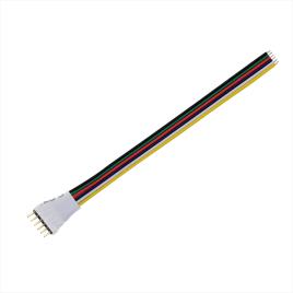 Cabo de conexão direta para fita led rgb+cct (6 pin) 15cm