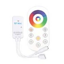 Controlador rf mini fita led rgbw + comando