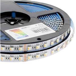 Fita led epistar smd5050 rgb+w dc24v 5m (84led/m 4 em 1) - ip20 rgb + branco quente