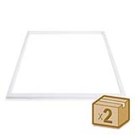 2xpainel framelux 42w lifud driver 60x60 cm branco quente