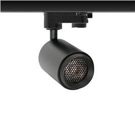 Foco carril monofásico mini cronolux rail led preto 12w cri>90 branco quente 2700k