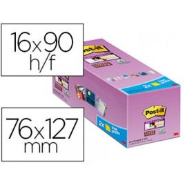 Bloco Notas Adesivo 76mmx127mm Amarelo 16x90 Fls Post-It 16 Unid.