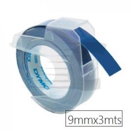 Fita  Plástica 9mmx3m Azul
