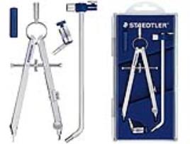 Compasso Staedtler Micrometrico c/ Tubo de Minas e Adaptador Universal de Rosca