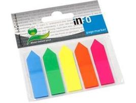 Separadores INFONOTES Setas 5 cores (5 x 12 x 50 mm)