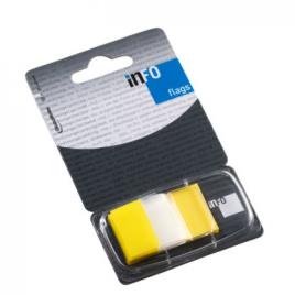 Separador Index Marcador 25x43mm 50 Folhas Amarelo