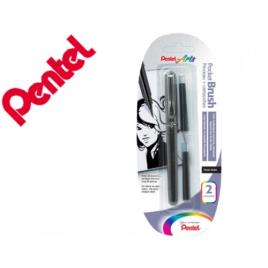 Pincel Tinta Da China Preto Com Recarga Pentel