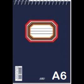 Bloco Apontamentos A6 Espiral Pautado 60 Folhas