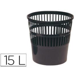 Cesto de Papéis em Plástico 15 Litros Preto